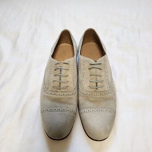 J. Crew Grey Suede Oxfords - Size 6